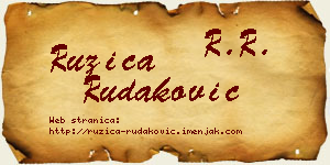Ružica Rudaković vizit kartica